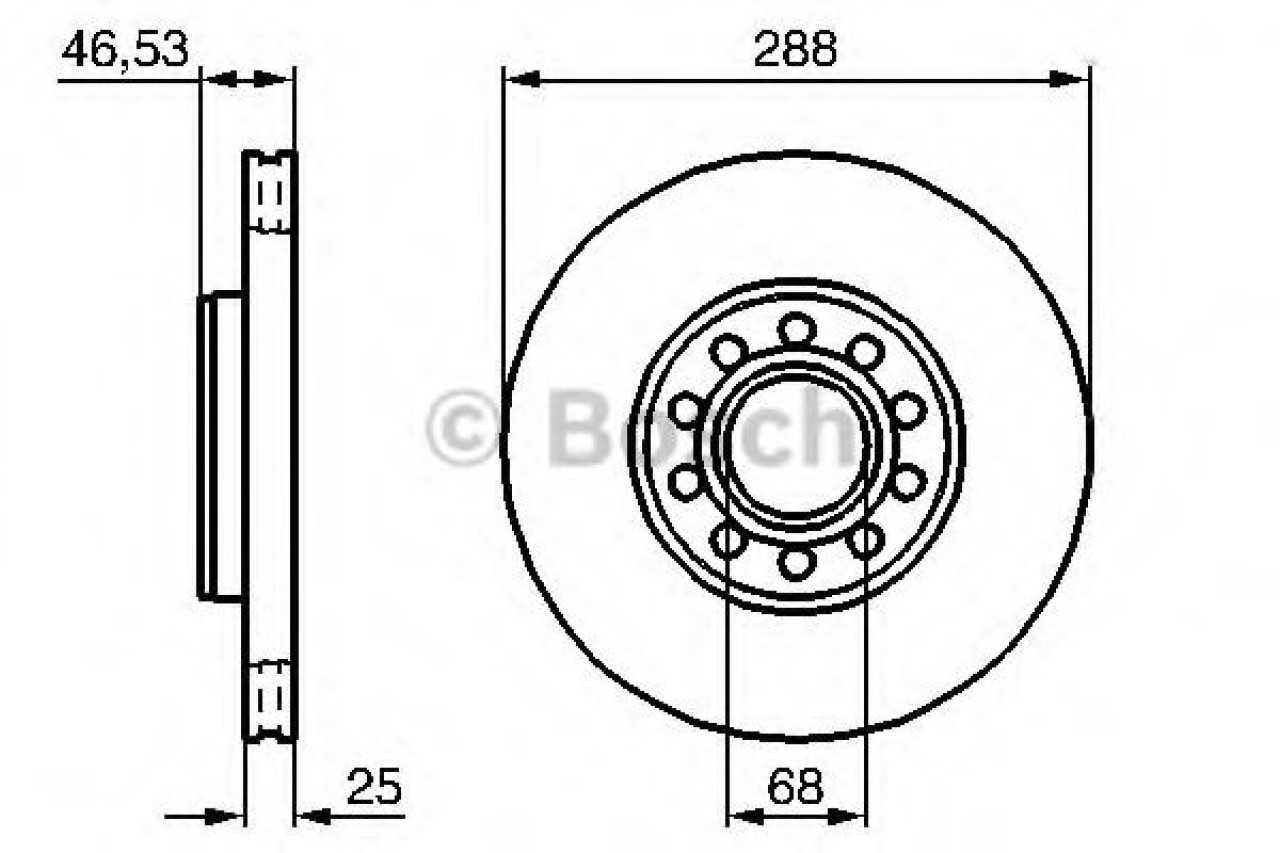 Disc frana VW PASSAT Variant (3B6) (2000 - 2005) BOSCH 0 986 479 157 piesa NOUA