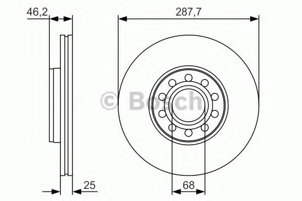 Disc frana VW PASSAT Variant (3B6) (2000 - 2005) BOSCH 0 986 479 S19 piesa NOUA