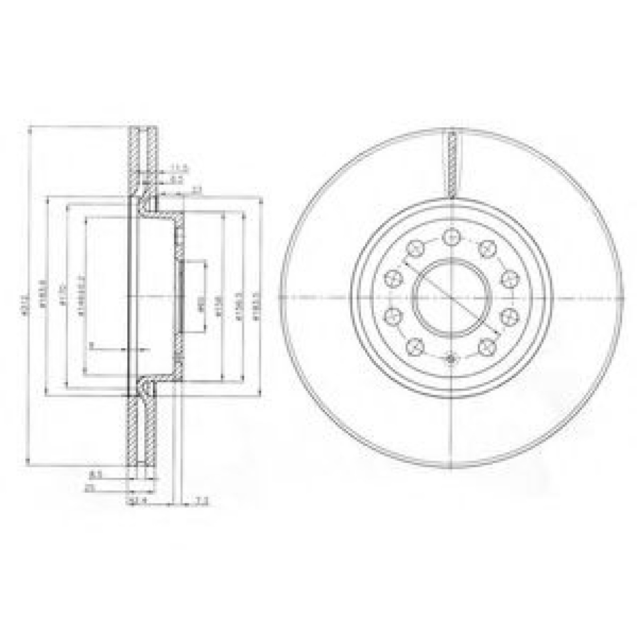 Disc frana VW PASSAT Variant (3B6) (2000 - 2005) DELPHI BG3953C piesa NOUA