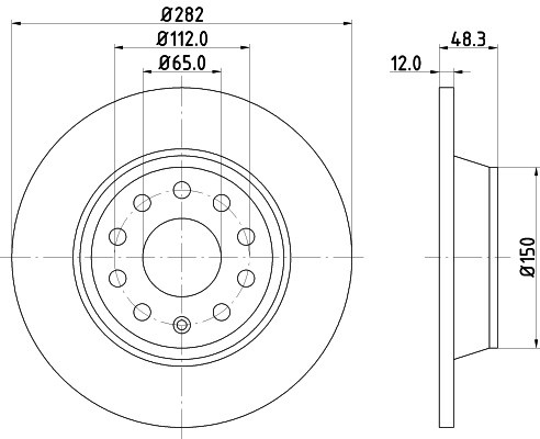 Disc frana VW PASSAT Variant (3C5) (2005 - 2011) KRIEGER 0950004069 piesa NOUA