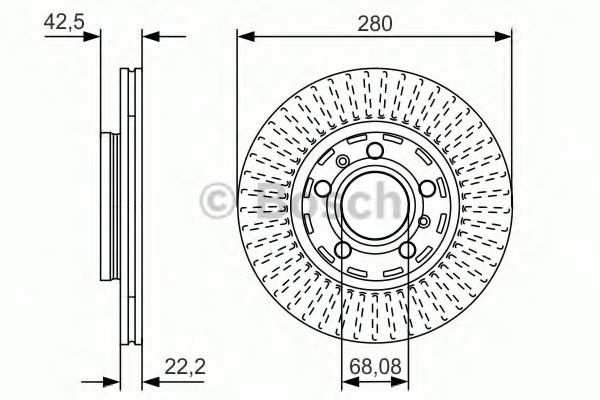 Disc frana VW PHAETON (3D) (2002 - 2016) BOSCH 0 986 479 C89 piesa NOUA
