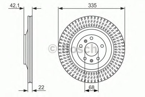 Disc frana VW PHAETON (3D) (2002 - 2016) BOSCH 0 986 479 591 piesa NOUA