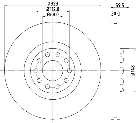 Disc frana VW PHAETON (3D) (2002 - 2016) KRIEGER 0950004185 piesa NOUA
