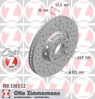Disc frana VW PHAETON (3D) (2002 - 2016) ZIMMERMANN 100.3303.52 piesa NOUA