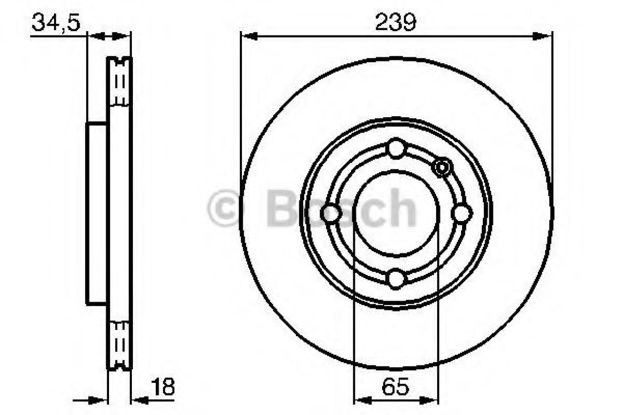 Disc frana VW POLO (6N1) (1994 - 1999) BOSCH 0 986 478 621 piesa NOUA