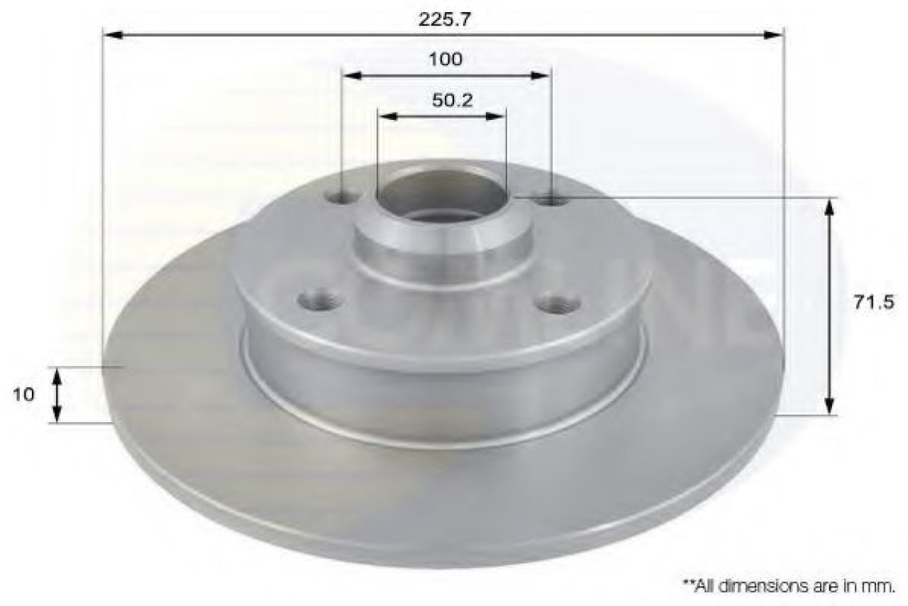 Disc frana VW POLO (6N1) (1994 - 1999) COMLINE ADC1416 piesa NOUA