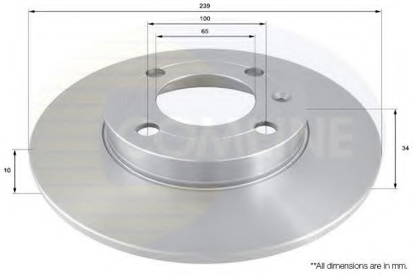 Disc frana VW POLO (6N2) (1999 - 2001) COMLINE ADC1442 piesa NOUA