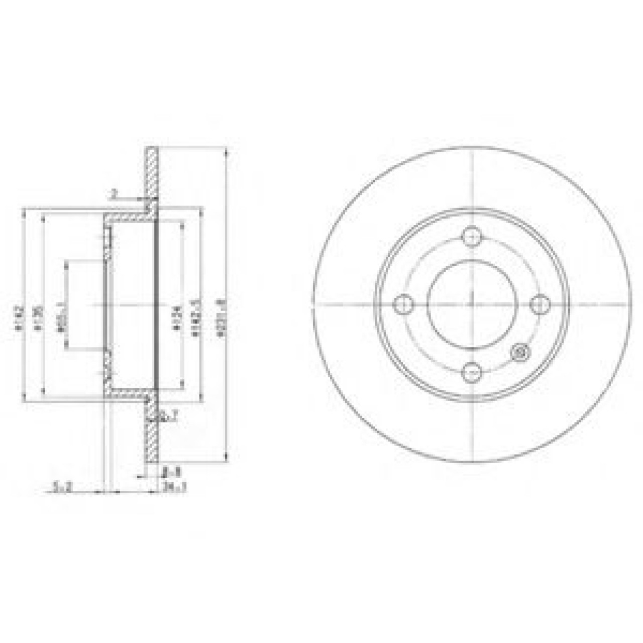 Disc frana VW POLO (6N2) (1999 - 2001) DELPHI BG3505 piesa NOUA