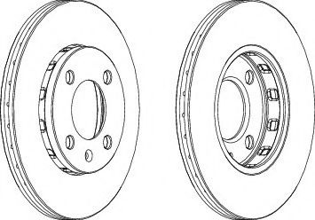 Disc frana VW POLO (6N2) (1999 - 2001) FERODO DDF812 piesa NOUA