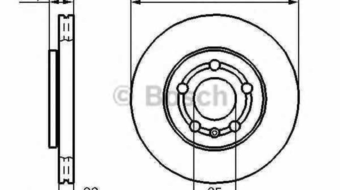 Disc frana VW POLO 6R 6C BOSCH 0 986 478 853