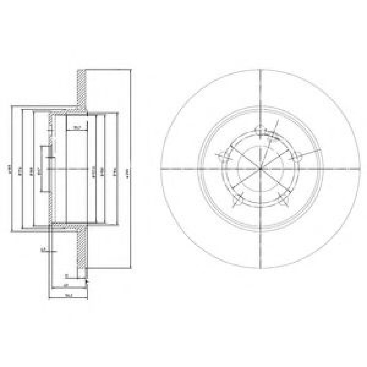Disc frana VW POLO (9N) (2001 - 2012) DELPHI BG3208C piesa NOUA