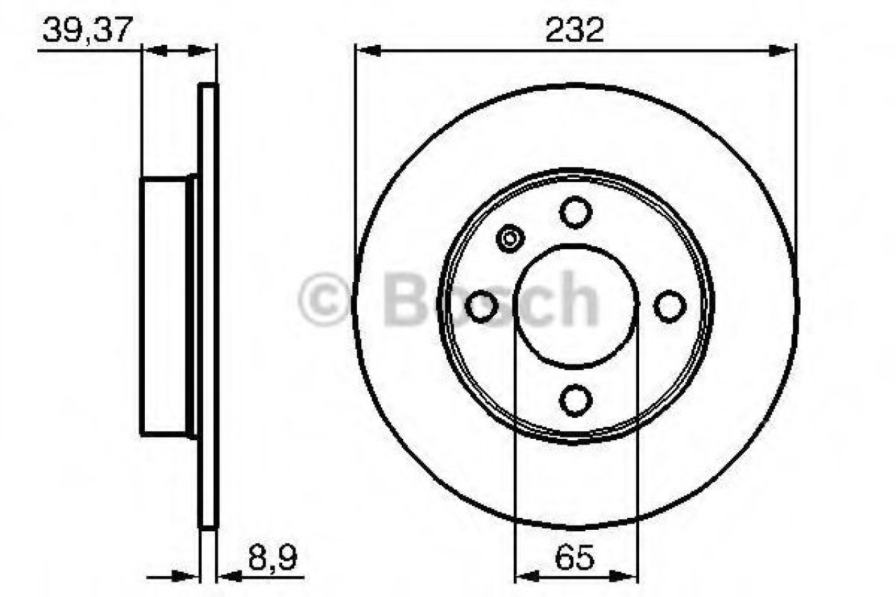 Disc frana VW POLO CLASSIC (6KV2) (1995 - 2006) BOSCH 0 986 478 492 piesa NOUA