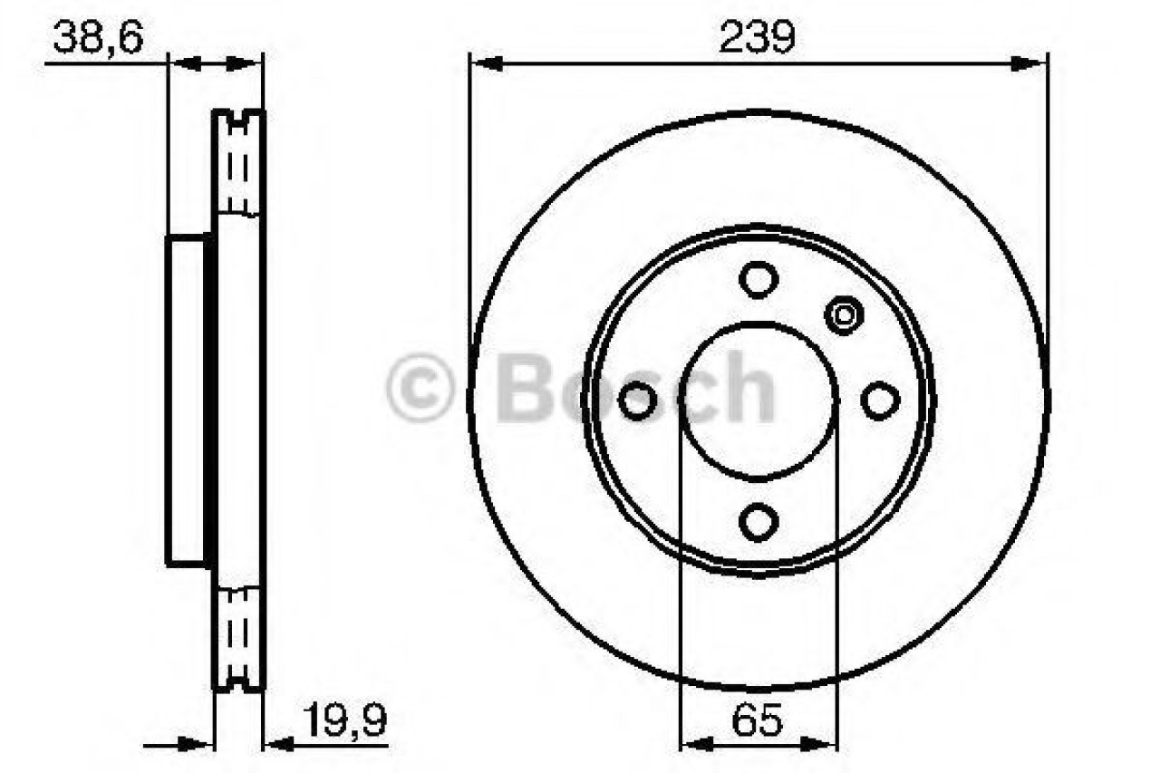 Disc frana VW POLO CLASSIC (6KV2) (1995 - 2006) BOSCH 0 986 478 017 piesa NOUA
