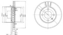 Disc frana VW POLO CLASSIC (6KV2) (1995 - 2006) DE...