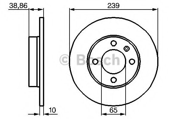 Disc frana VW POLO Variant (6KV5) (1997 - 2001) BOSCH 0 986 478 010 piesa NOUA