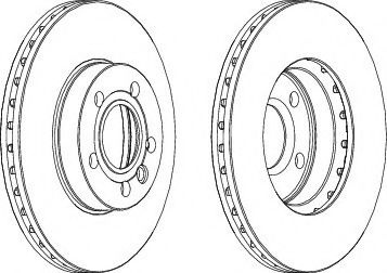 Disc frana VW SHARAN (7M8, 7M9, 7M6) (1995 - 2010) FERODO DDF846 piesa NOUA