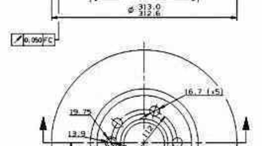 Disc frana VW SHARAN 7M8 7M9 7M6 BREMBO 09.9797.10