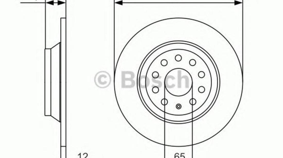 Disc frana VW SHARAN (7N1, 7N2) (2010 - 2016) BOSCH 0 986 479 A84 piesa NOUA