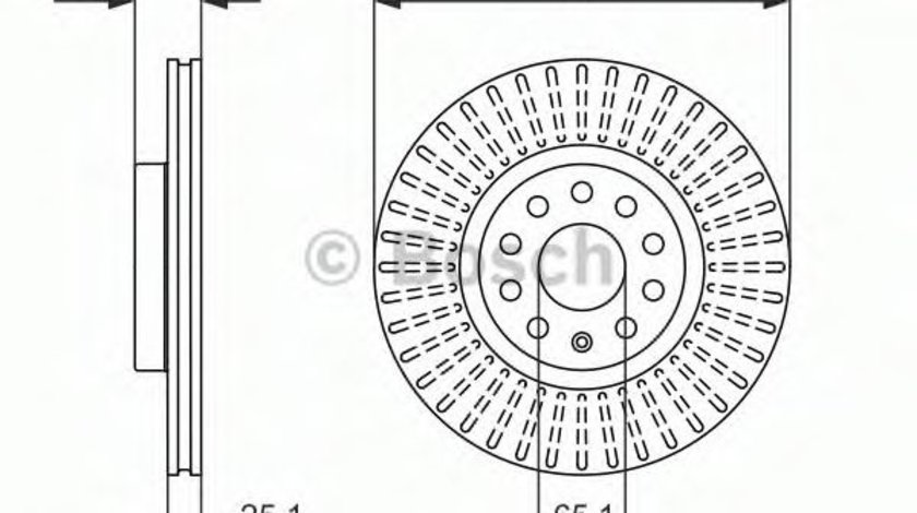 Disc frana VW TIGUAN (5N) (2007 - 2016) BOSCH 0 986 479 932 piesa NOUA