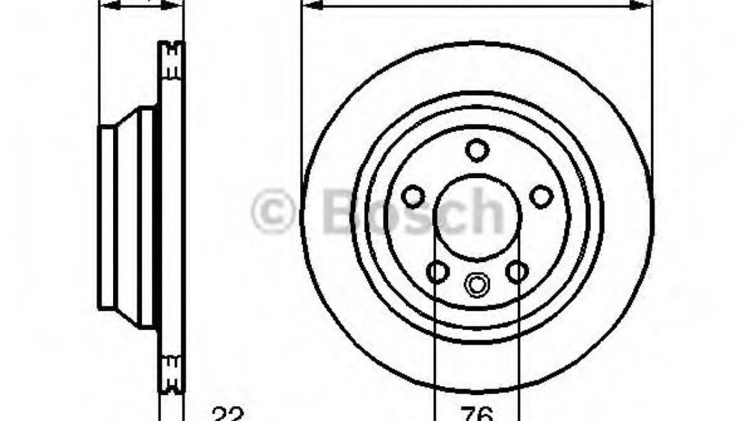 Disc frana VW TOUAREG (7LA, 7L6, 7L7) (2002 - 2010) BOSCH 0 986 479 B72 piesa NOUA