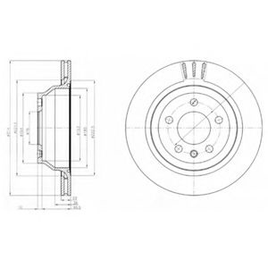 Disc frana VW TOUAREG (7LA, 7L6, 7L7) (2002 - 2010) DELPHI BG3894 piesa NOUA