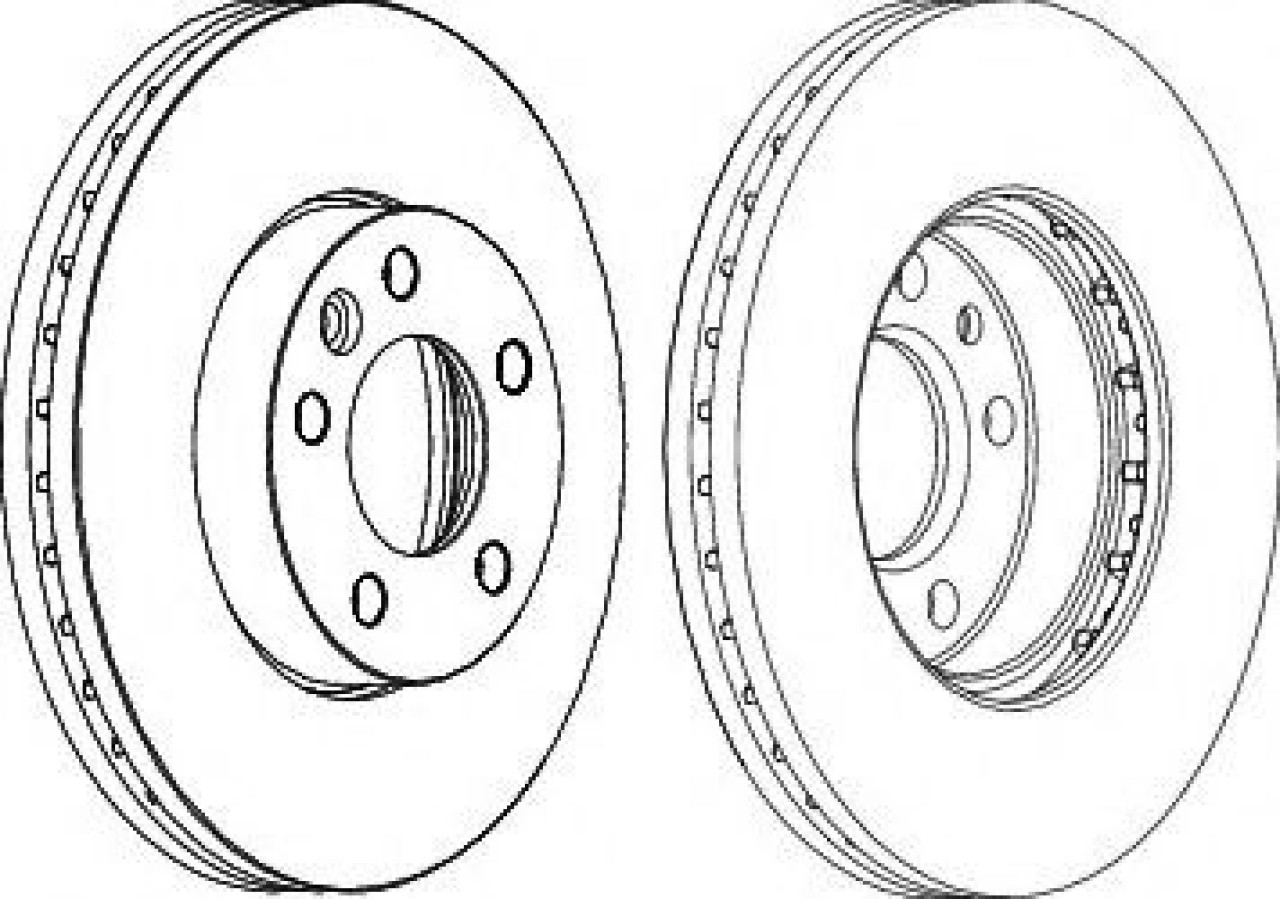 Disc frana VW TOUAREG (7LA, 7L6, 7L7) (2002 - 2010) FERODO DDF1253C-1 piesa NOUA