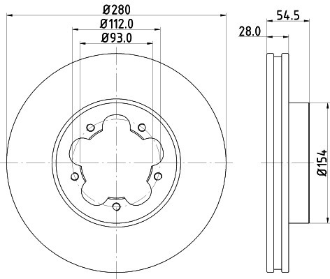 Disc frana VW TOUAREG (7LA, 7L6, 7L7) (2002 - 2010) KRIEGER 0950004192 piesa NOUA
