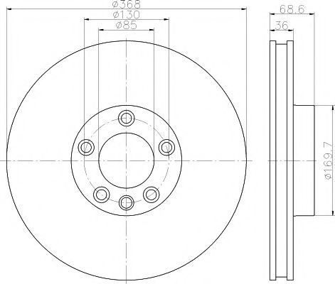 Disc frana VW TOUAREG (7LA, 7L6, 7L7) (2002 - 2010) TEXTAR 92213603 piesa NOUA