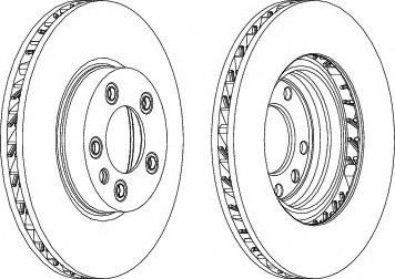 Disc frana VW TOUAREG (7LA, 7L6, 7L7) (2002 - 2010) FERODO DDF1591RC-1 piesa NOUA