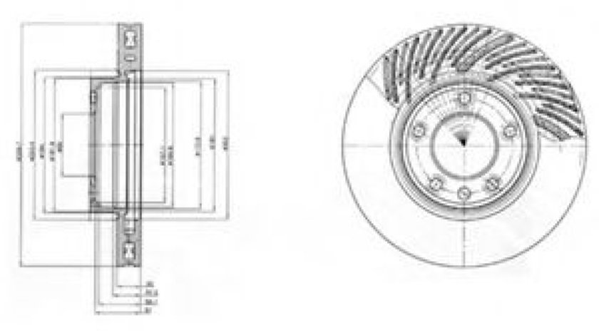 Disc frana VW TOUAREG (7LA, 7L6, 7L7) (2002 - 2010) DELPHI BG9949 piesa NOUA