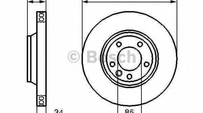 Disc frana VW TOUAREG 7LA 7L6 7L7 BOSCH 0 986 479 249