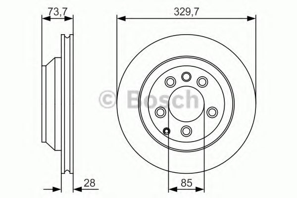Disc frana VW TOUAREG (7P5) (2010 - 2016) BOSCH 0 986 479 S20 piesa NOUA