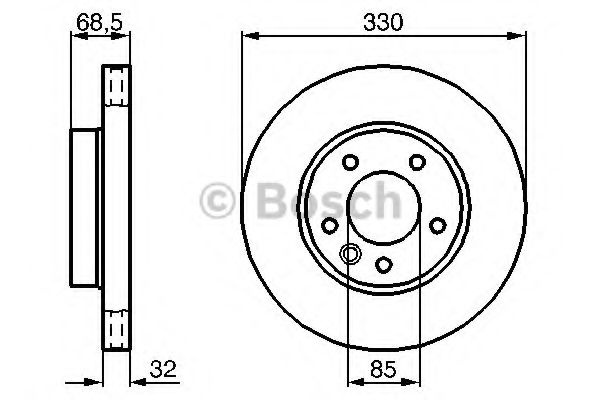 Disc frana VW TOUAREG (7P5) (2010 - 2016) BOSCH 0 986 479 248 piesa NOUA