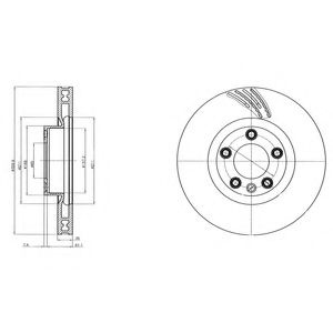 Disc frana VW TOUAREG (7P5) (2010 - 2016) DELPHI BG9101C piesa NOUA