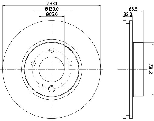 Disc frana VW TOUAREG (7P5) (2010 - 2016) KRIEGER 0950004188 piesa NOUA