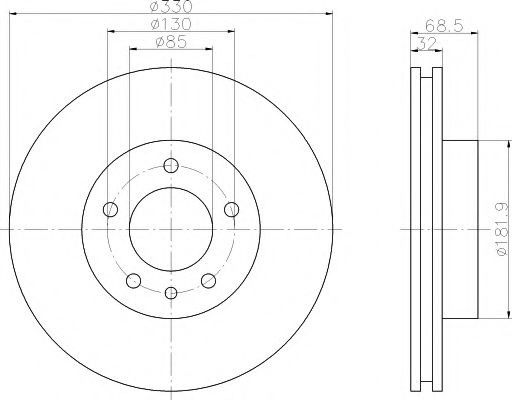 Disc frana VW TOUAREG (7P5) (2010 - 2016) TEXTAR 92121505 piesa NOUA