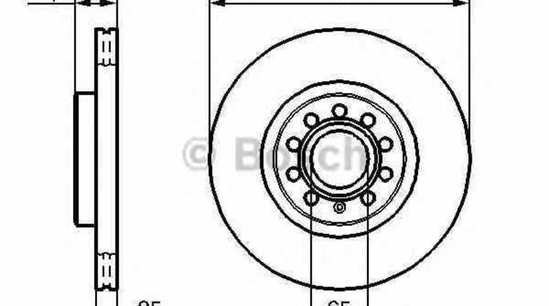 Disc frana VW TOURAN 1T1 1T2 BOSCH 0 986 479 058