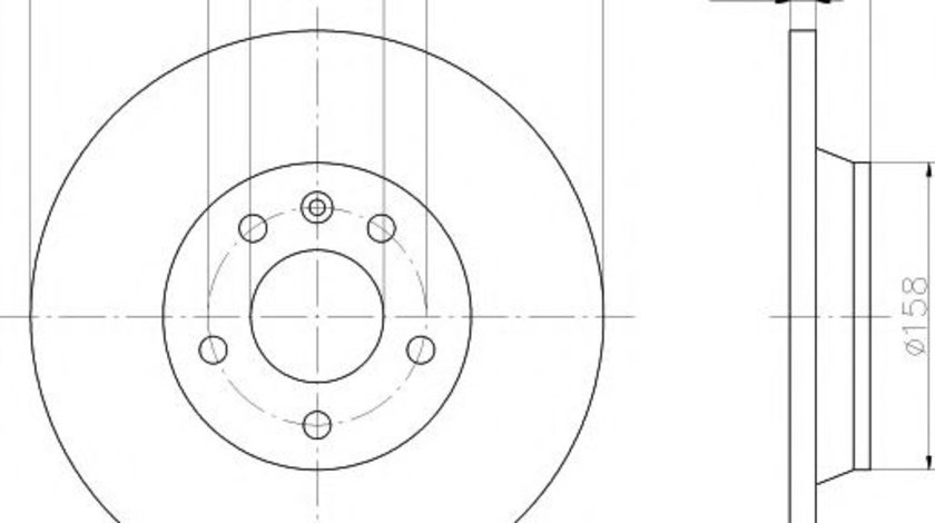 Disc frana VW TRANSPORTER IV bus (70XB, 70XC, 7DB, 7DW, 7DK) (1990 - 2003) TEXTAR 92098103 piesa NOUA