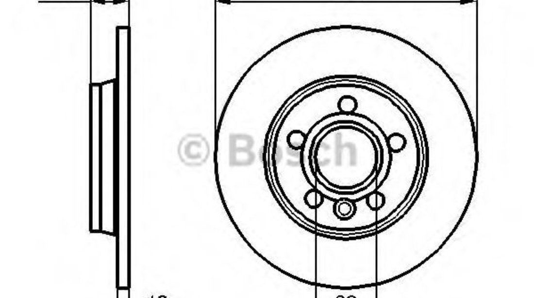 Disc frana VW TRANSPORTER IV bus (70XB, 70XC, 7DB, 7DW, 7DK) (1990 - 2003) BOSCH 0 986 478 871 piesa NOUA