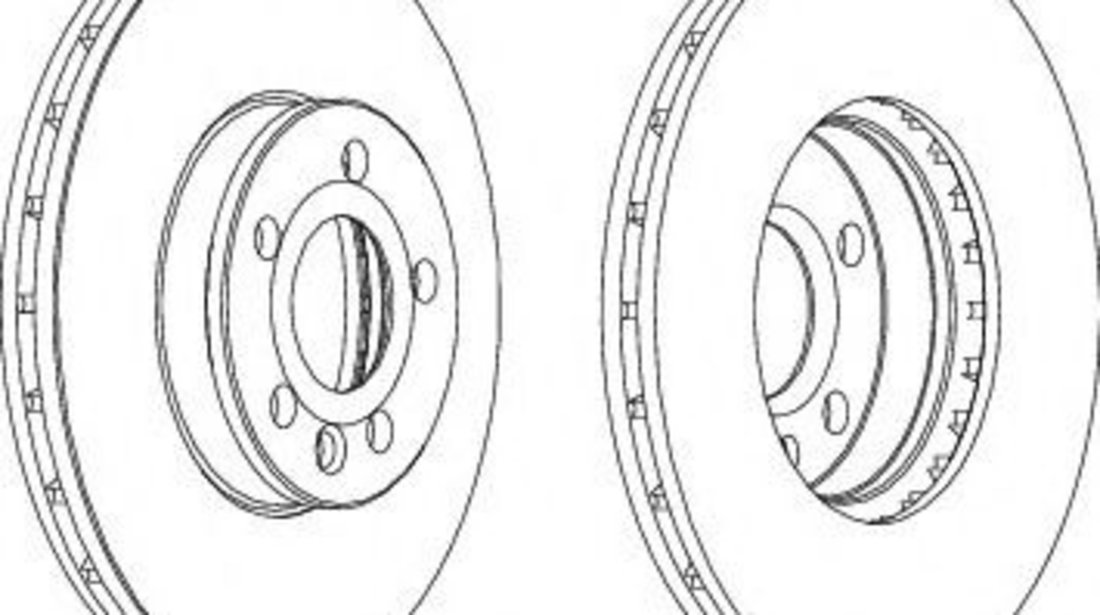 Disc frana VW TRANSPORTER IV bus (70XB, 70XC, 7DB, 7DW, 7DK) (1990 - 2003) FERODO DDF1559 piesa NOUA