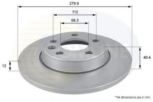Disc frana VW TRANSPORTER IV bus (70XB, 70XC, 7DB, 7DW, 7DK) (1990 - 2003) COMLINE ADC1426 piesa NOU...
