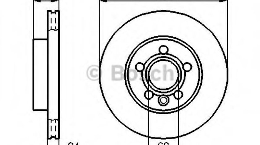 Disc frana VW TRANSPORTER IV bus (70XB, 70XC, 7DB, 7DW, 7DK) (1990 - 2003) BOSCH 0 986 479 B50 piesa NOUA