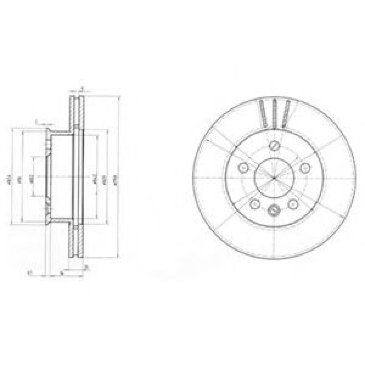 Disc frana VW TRANSPORTER IV caroserie (70XA) (1990 - 2003) DELPHI BG2717 piesa NOUA