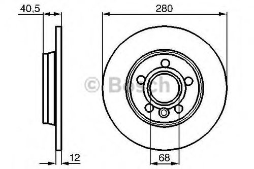 Disc frana VW TRANSPORTER IV platou / sasiu (70XD) (1990 - 2003) BOSCH 0 986 478 871 piesa NOUA