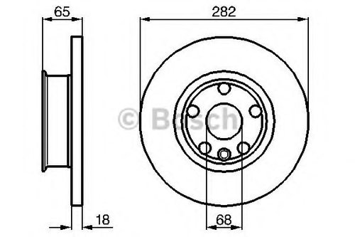 Disc frana VW TRANSPORTER IV platou / sasiu (70XD) (1990 - 2003) BOSCH 0 986 478 613 piesa NOUA