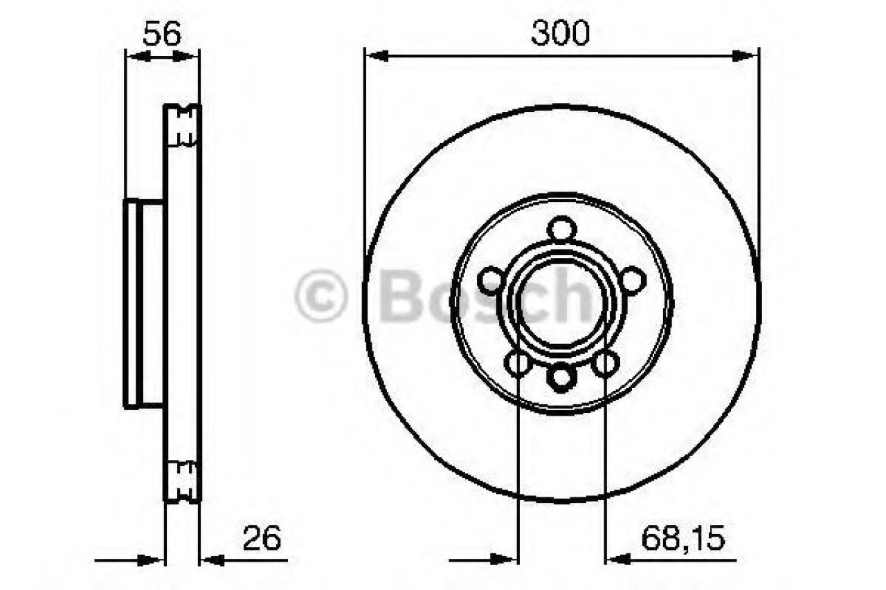 Disc frana VW TRANSPORTER IV platou / sasiu (70XD) (1990 - 2003) BOSCH 0 986 479 037 piesa NOUA