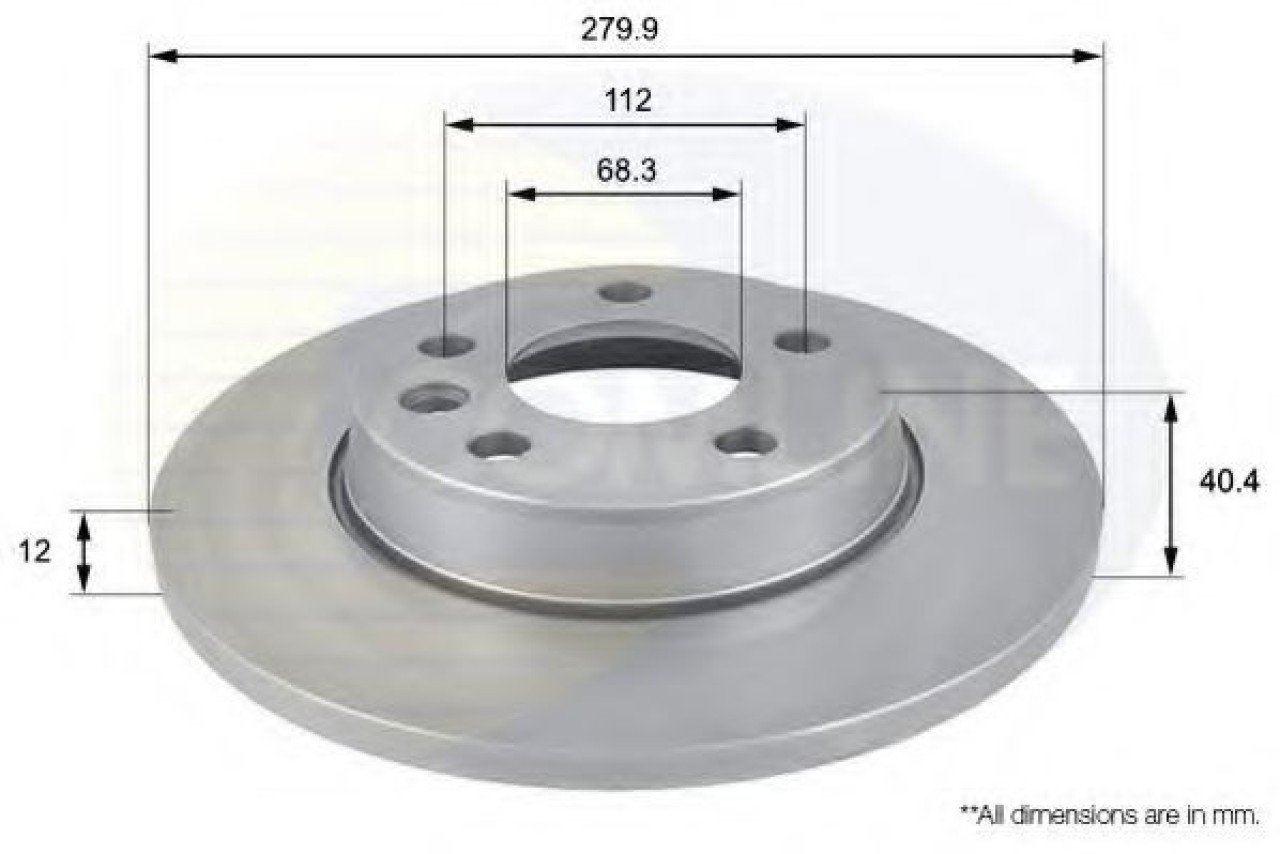Disc frana VW TRANSPORTER IV platou / sasiu (70XD) (1990 - 2003) COMLINE ADC1426 piesa NOUA
