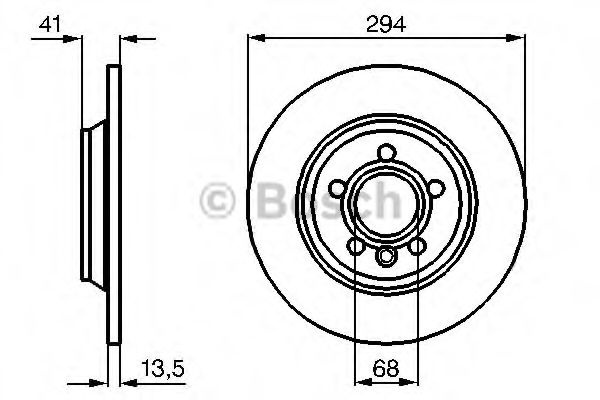 Disc frana VW TRANSPORTER IV platou / sasiu (70XD) (1990 - 2003) BOSCH 0 986 478 569 piesa NOUA