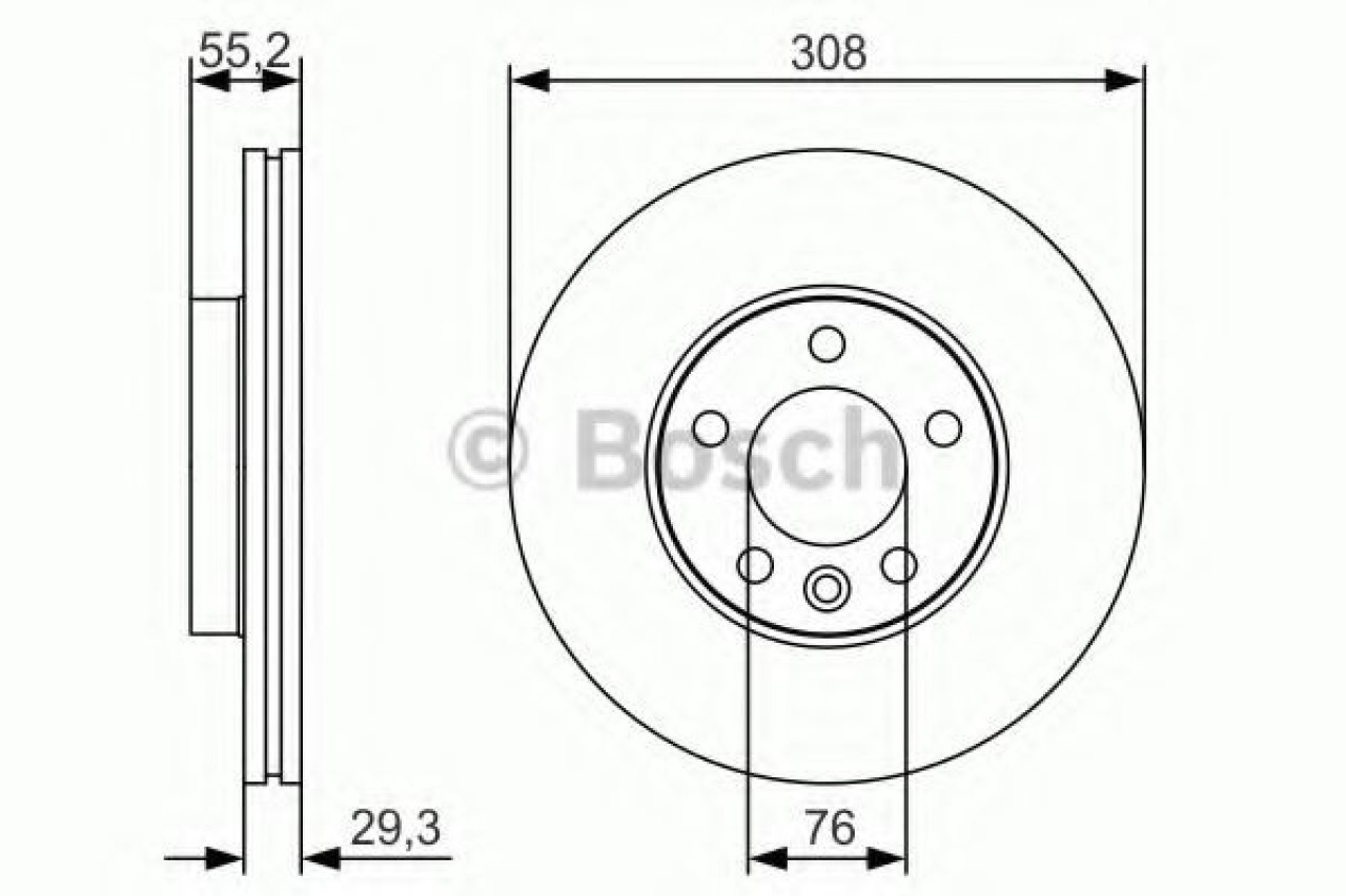 Disc frana VW TRANSPORTER V bus (7HB, 7HJ, 7EB, 7EJ, 7EF, 7EG, 7HF, 7EC) (2003 - 2016) BOSCH 0 986 479 R84 piesa NOUA