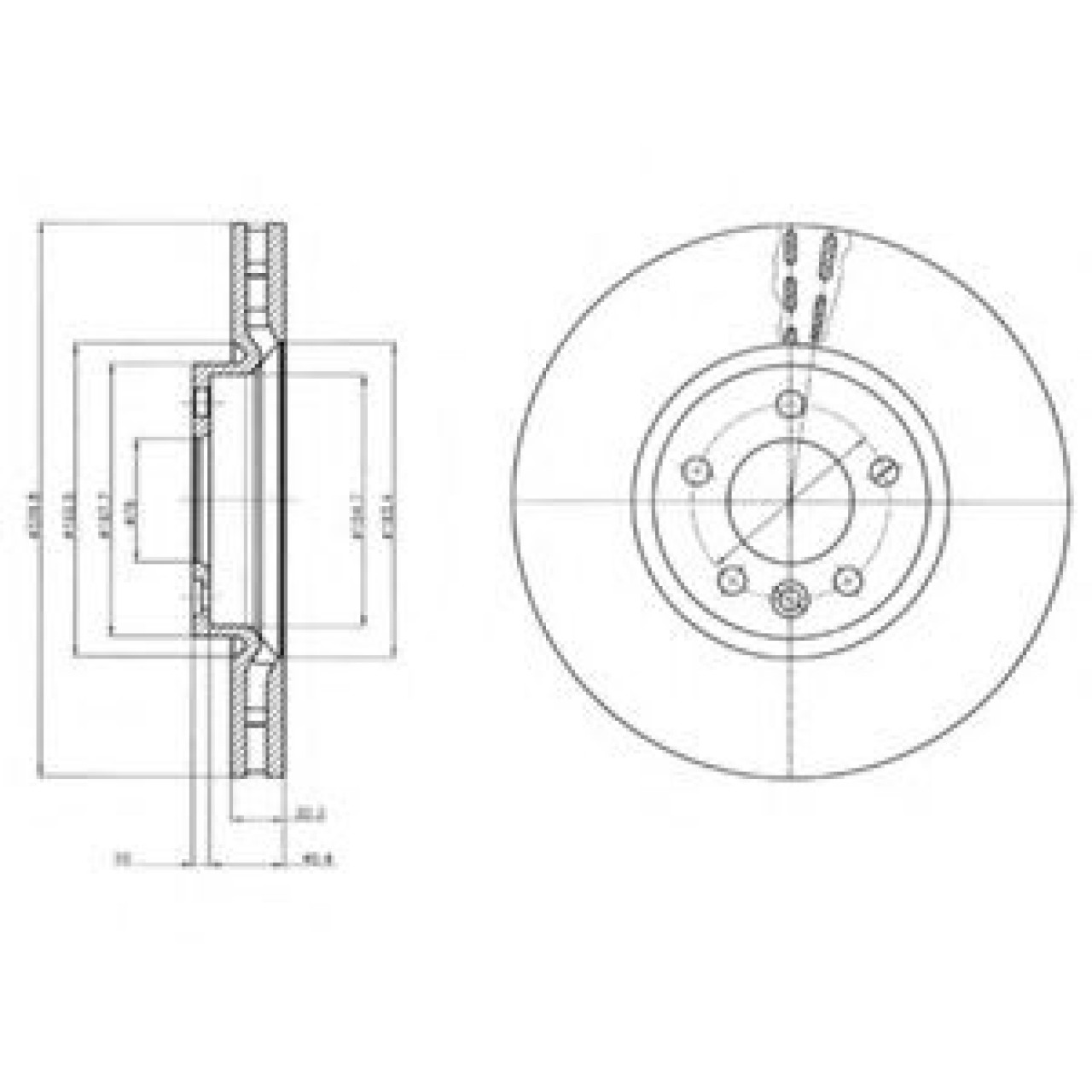 Disc frana VW TRANSPORTER V platou / sasiu (7JD, 7JE, 7JL, 7JY, 7JZ, 7FD) (2003 - 2016) DELPHI BG9106 piesa NOUA